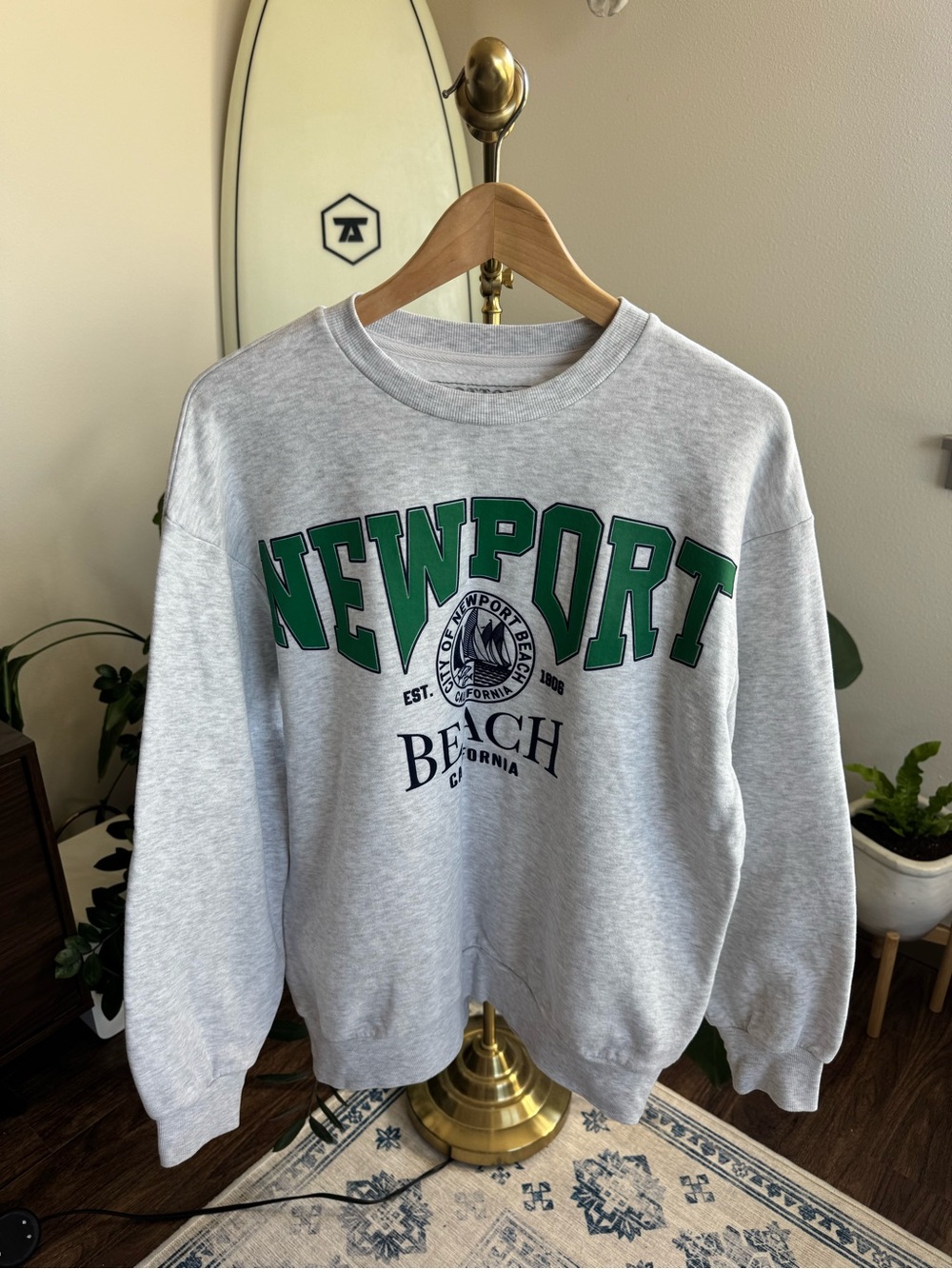 newport beach crewneck